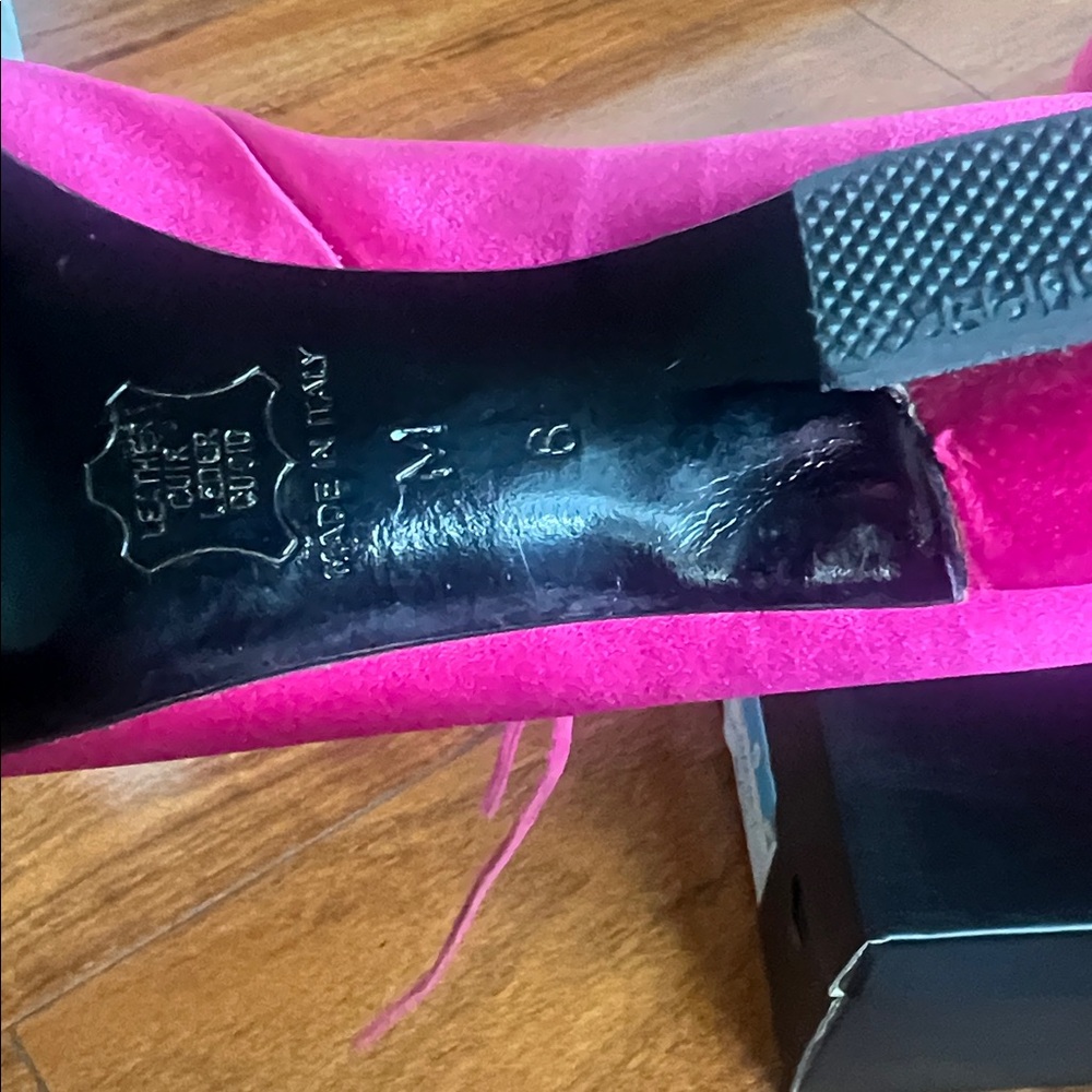 YVES SAINT LAURENT Pink Satin Boots Size 6 - Picture 13 of 17